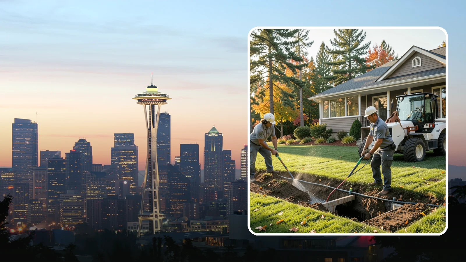 Surface Drainage Solution in Seattle, King County, WA - We regrade and install catch basins with piping to move standing surface water off your lawn and away from the house.