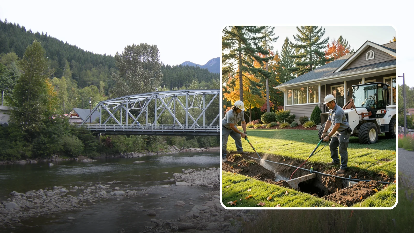 Surface Drainage Solution in Skykomish, King County, WA - We regrade and install catch basins with piping to move standing surface water off your lawn and away from the house.