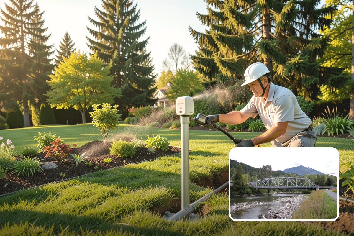 Surface Drainage Solution in Skykomish, King County, WA - Eliminates puddles and soggy lawn spots