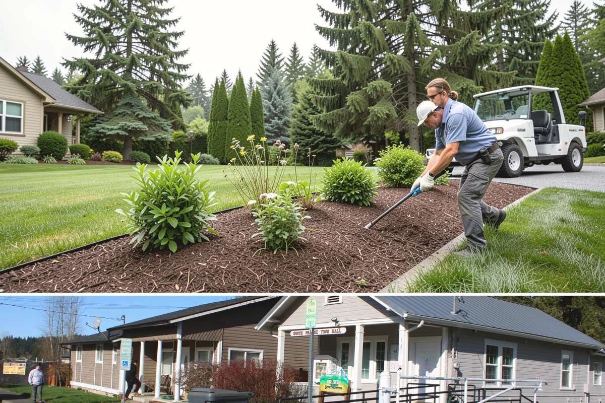 Surface Drainage Solution in South Prairie, Pierce County, WA - Ideal in late spring through early fall when soil is workable for regrading and new turf can establish before winter rains.
