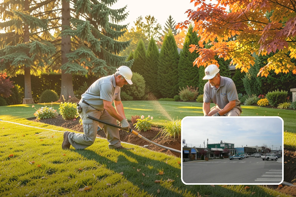 Surface Drainage Solution in Stanwood, Snohomish County, WA - Eliminates puddles and soggy lawn spots