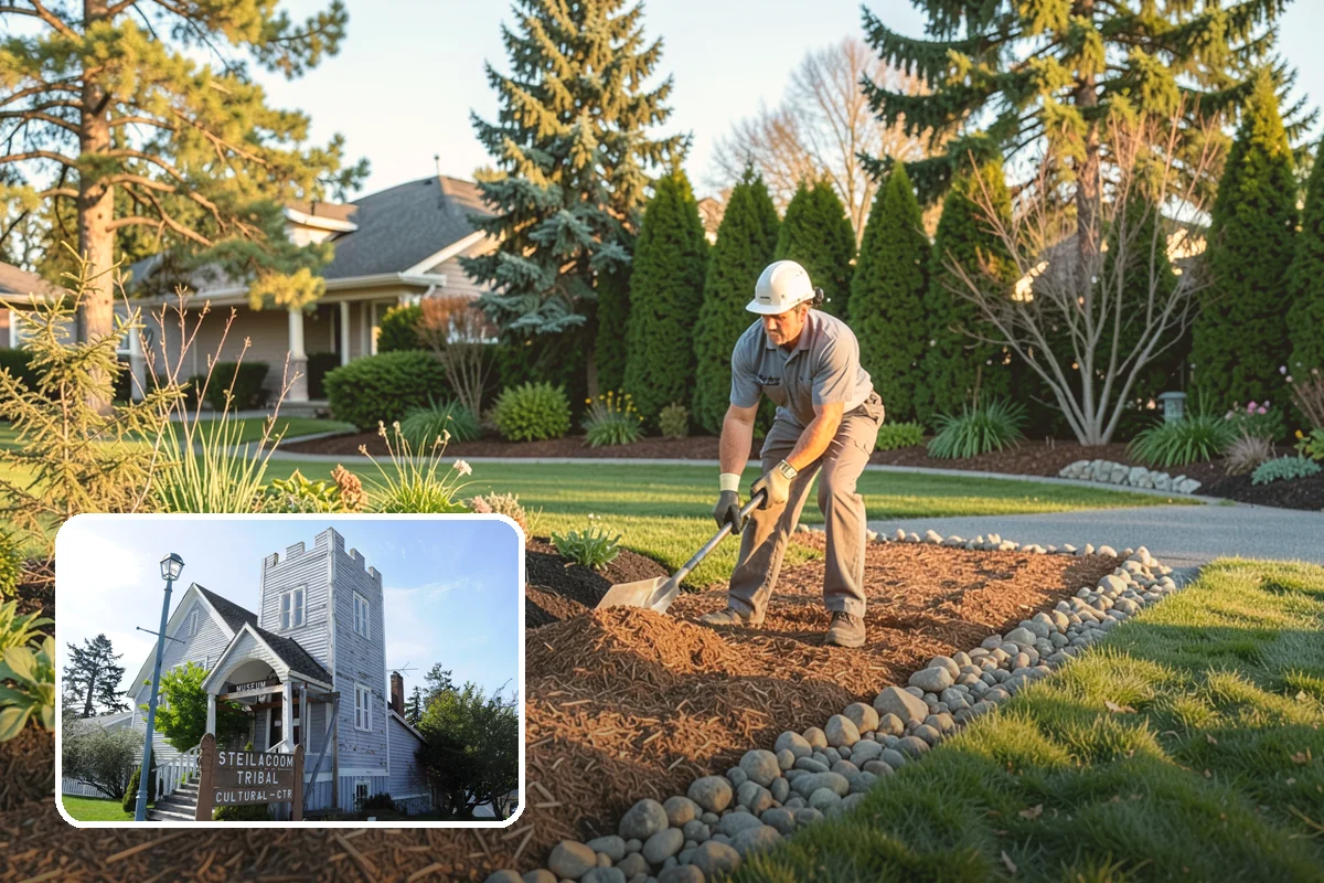 Surface Drainage Solution in Steilacoom, Pierce County, WA - Eliminates puddles and soggy lawn spots