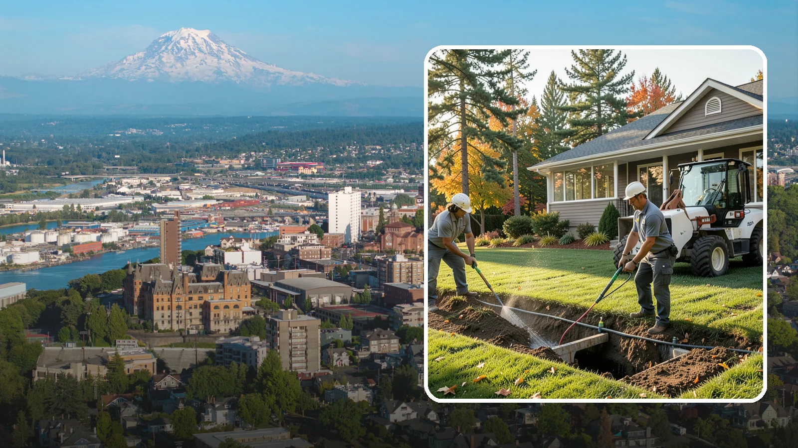 Surface Drainage Solution in Tacoma, Pierce County, WA - We regrade and install catch basins with piping to move standing surface water off your lawn and away from the house.