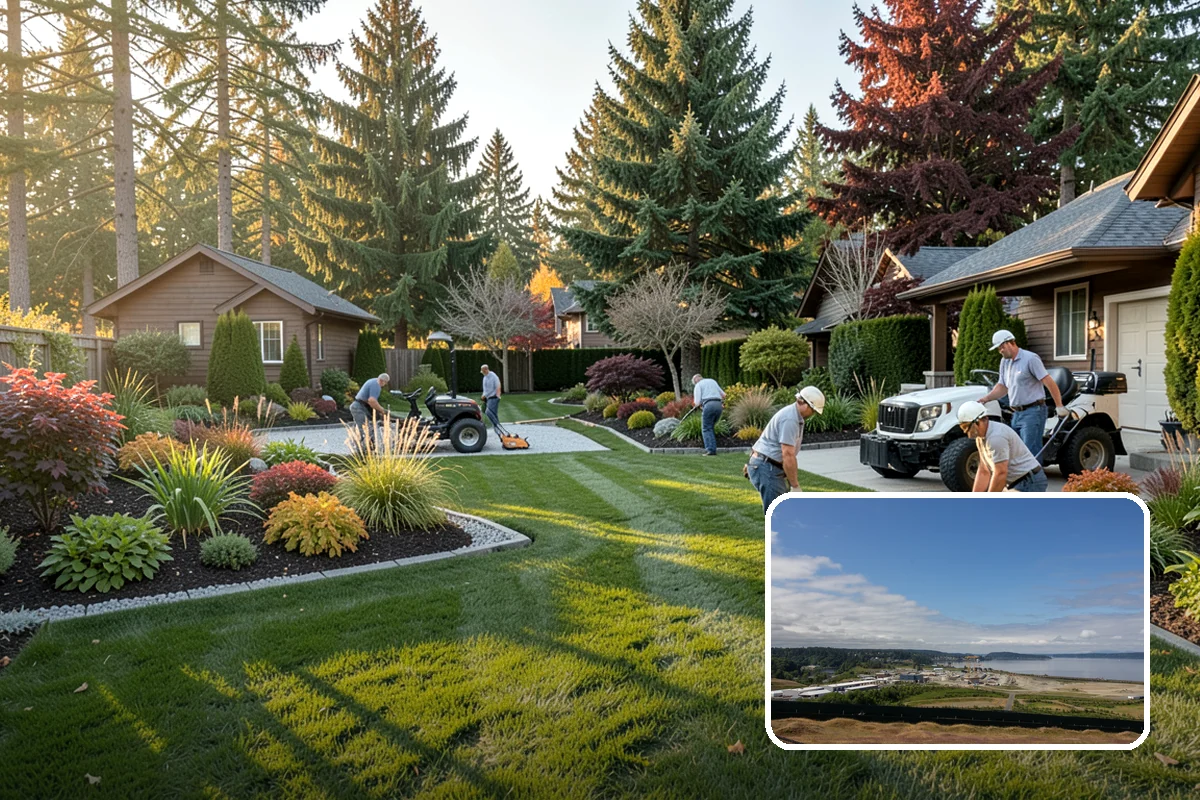 Surface Drainage Solution in University Place, Pierce County, WA - Eliminates puddles and soggy lawn spots