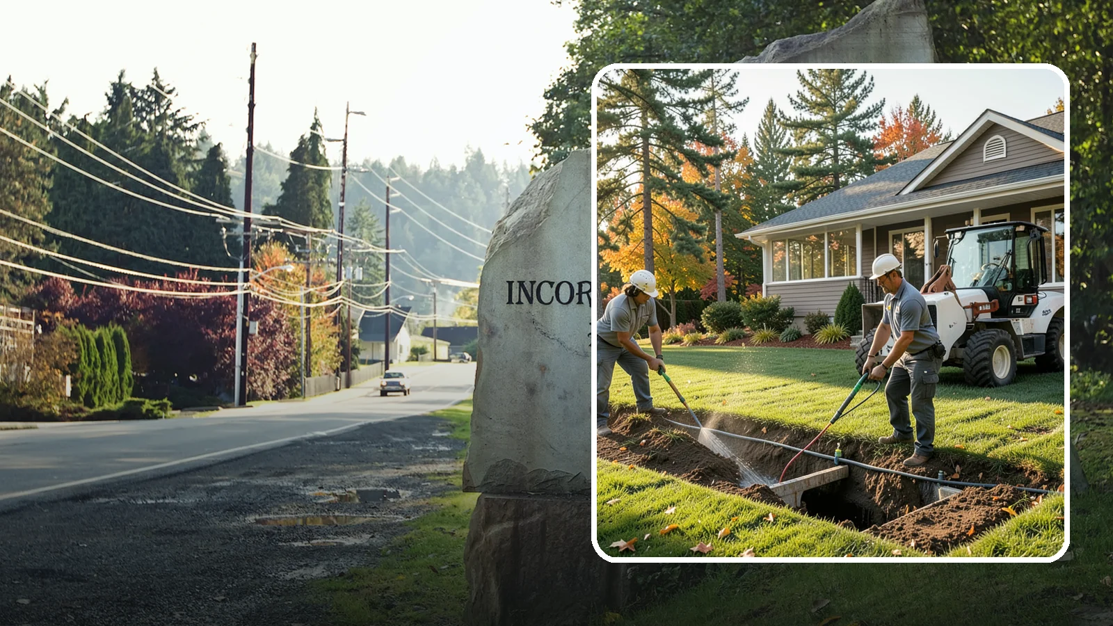 Surface Drainage Solution in Wilkeson, Pierce County, WA - We regrade and install catch basins with piping to move standing surface water off your lawn and away from the house.