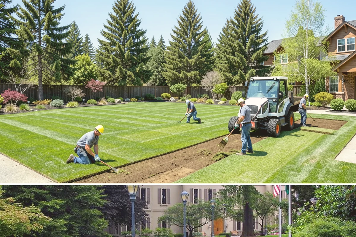 Surface Drainage Solution in Woodinville, King County, WA - Ideal in late spring through early fall when soil is workable for regrading and new turf can establish before winter rains.