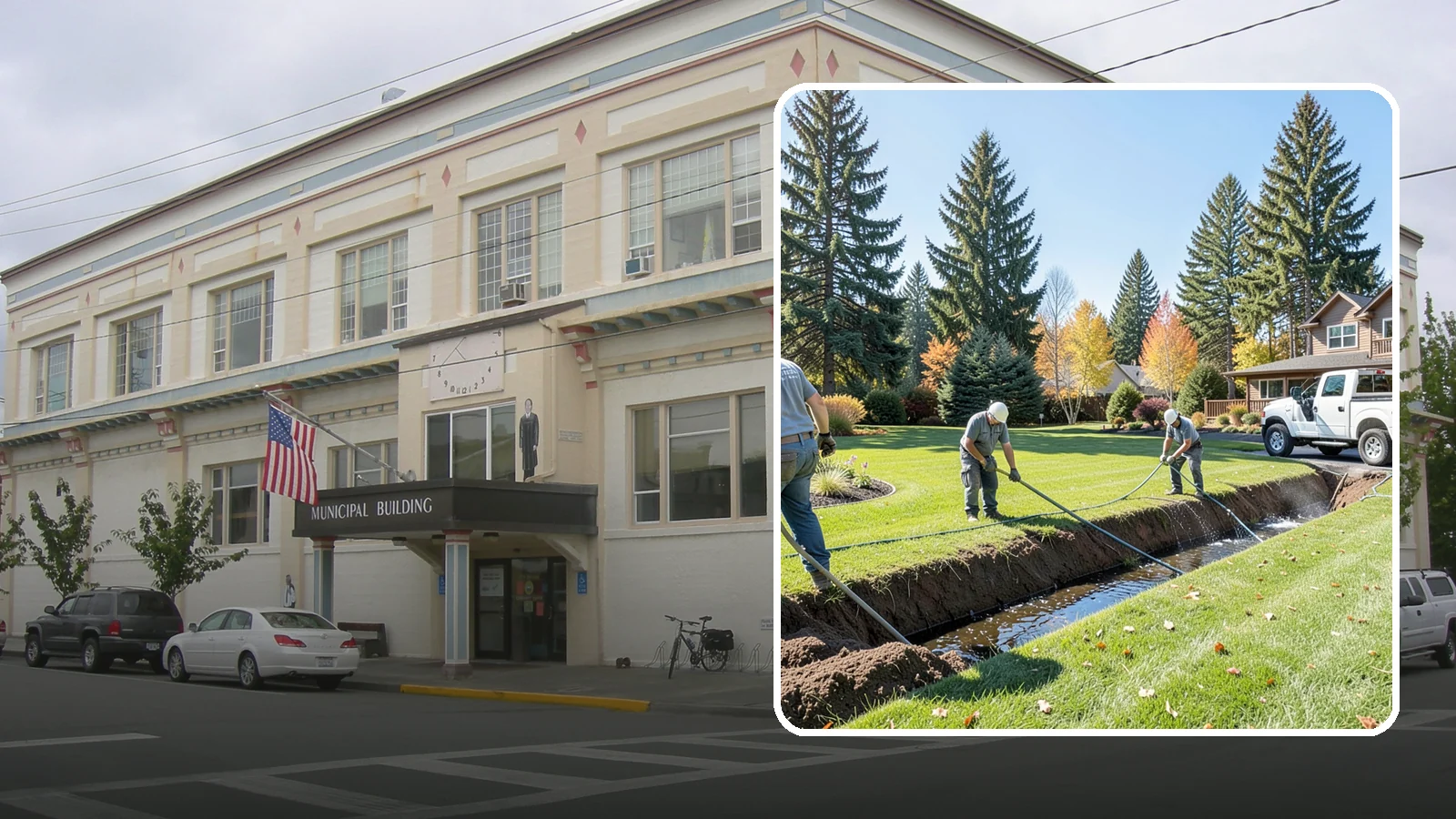 Swale Installation in Anacortes, Skagit County, WA - We shape vegetated swales that channel and slow stormwater across your property while filtering runoff naturally.
