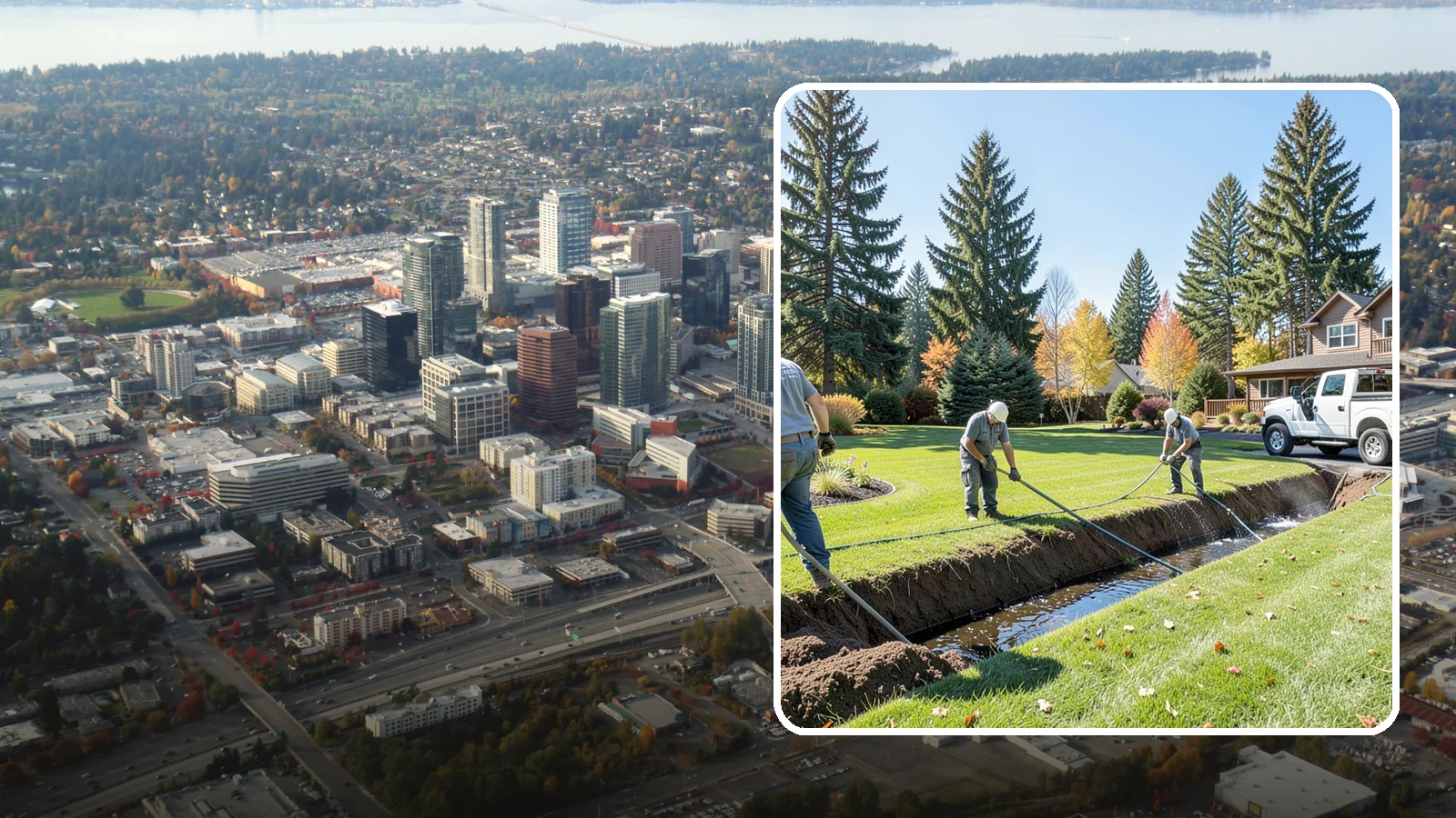 Swale Installation in Bellevue, King County, WA - We shape vegetated swales that channel and slow stormwater across your property while filtering runoff naturally.