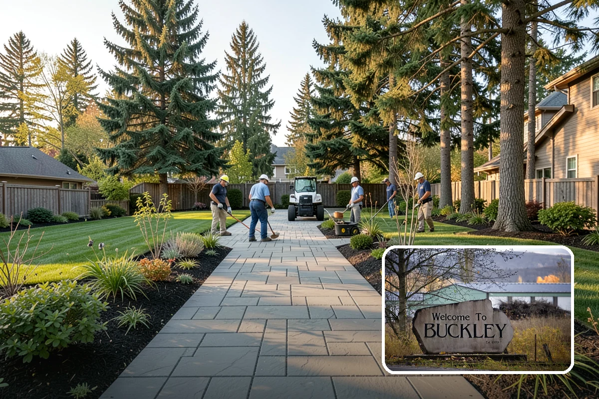 Swale Installation in Buckley, Pierce County, WA - Channels stormwater along a controlled path