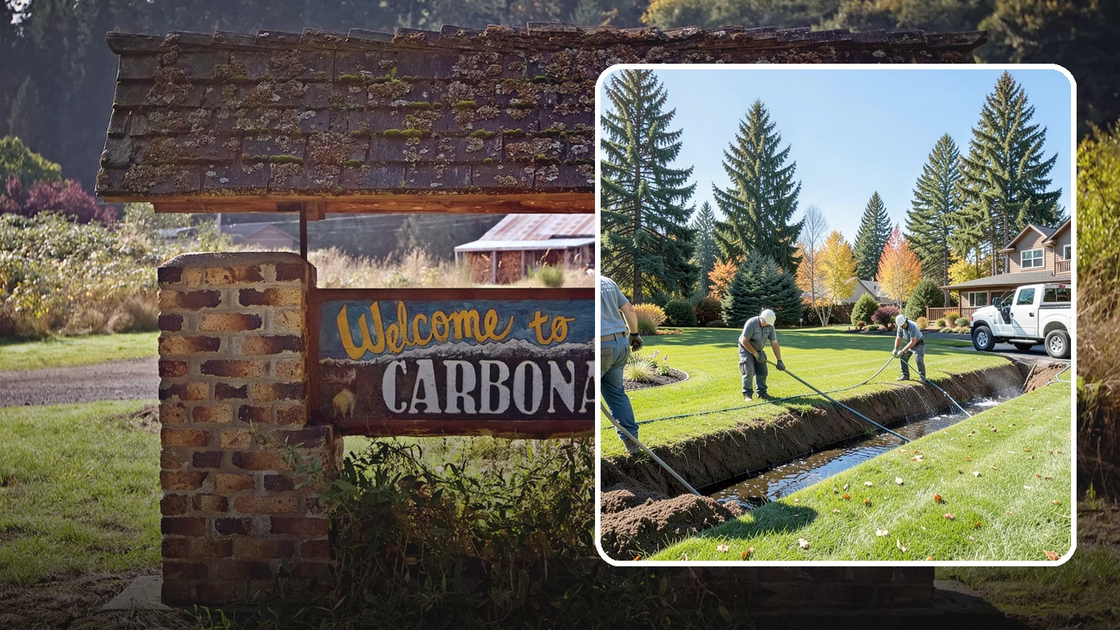 Swale Installation in Carbonado, Pierce County, WA - We shape vegetated swales that channel and slow stormwater across your property while filtering runoff naturally.