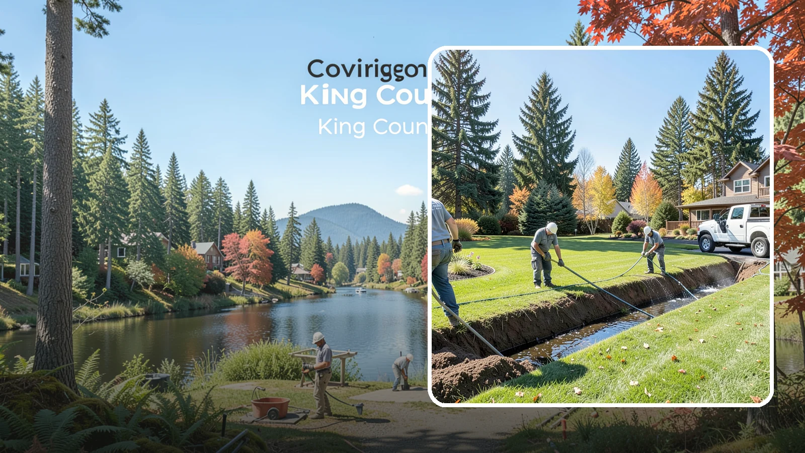 Swale Installation in Covington, King County, WA - We shape vegetated swales that channel and slow stormwater across your property while filtering runoff naturally.