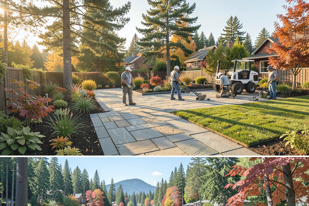 Swale Installation in Covington, King County, WA - Best built in early fall or spring so plantings establish during the wet season and stabilize the channel before heavy flows.