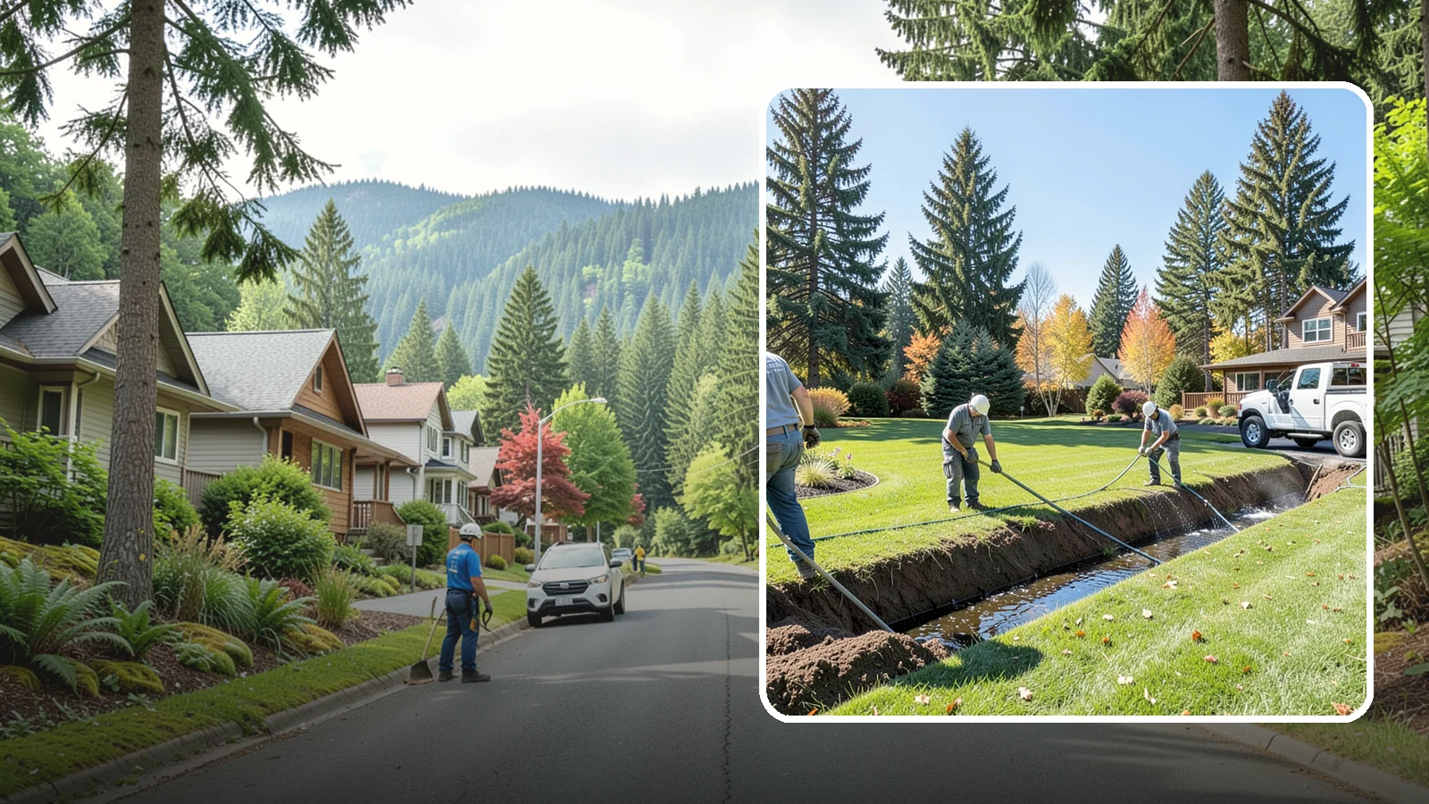 Swale Installation in Darrington, Snohomish County, WA - We shape vegetated swales that channel and slow stormwater across your property while filtering runoff naturally.