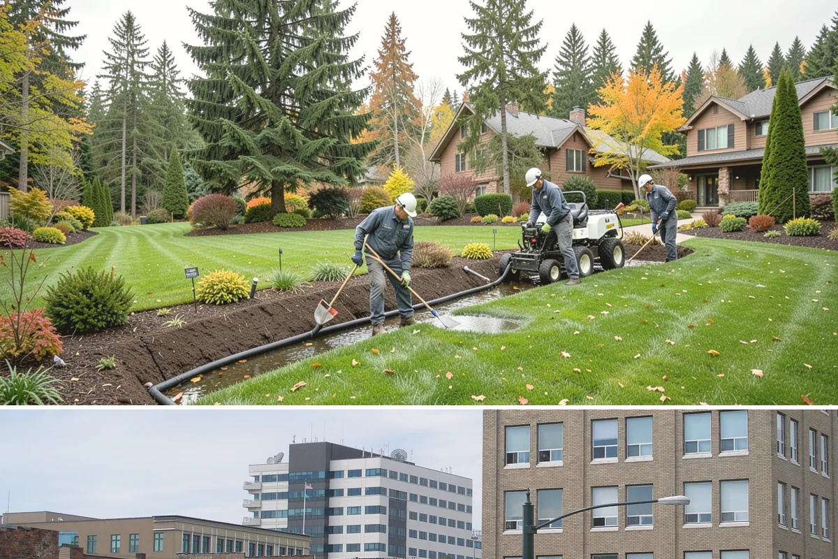 Swale Installation in Everett, Snohomish County, WA - Best built in early fall or spring so plantings establish during the wet season and stabilize the channel before heavy flows.