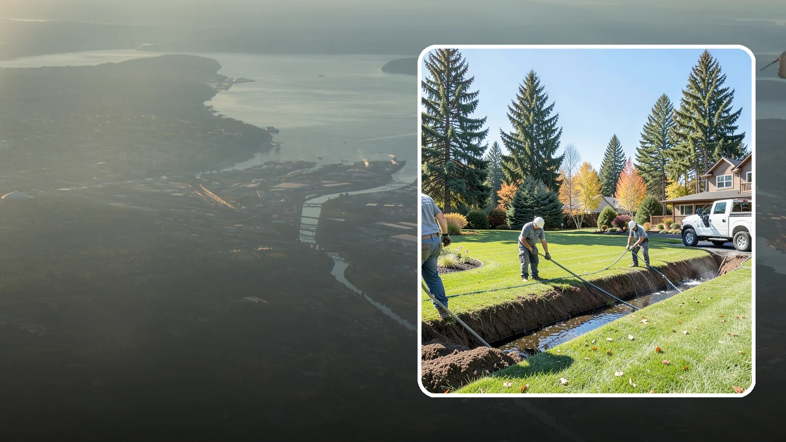 Swale Installation in Fife, Pierce County, WA - We shape vegetated swales that channel and slow stormwater across your property while filtering runoff naturally.
