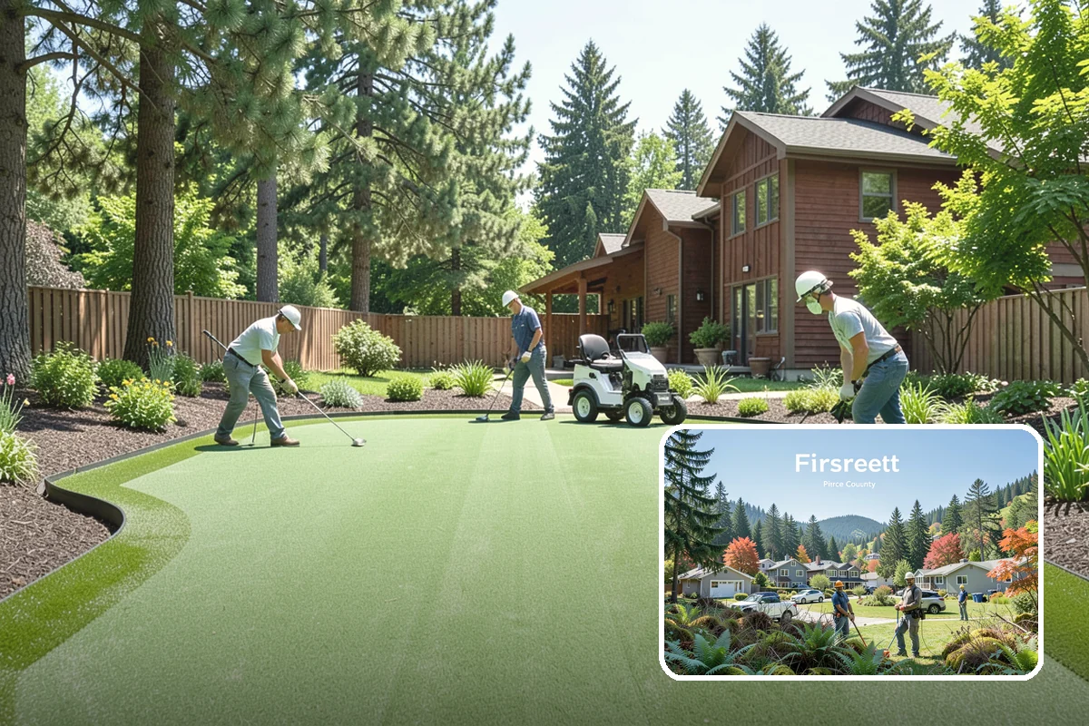 Swale Installation in Fircrest, Pierce County, WA - Channels stormwater along a controlled path