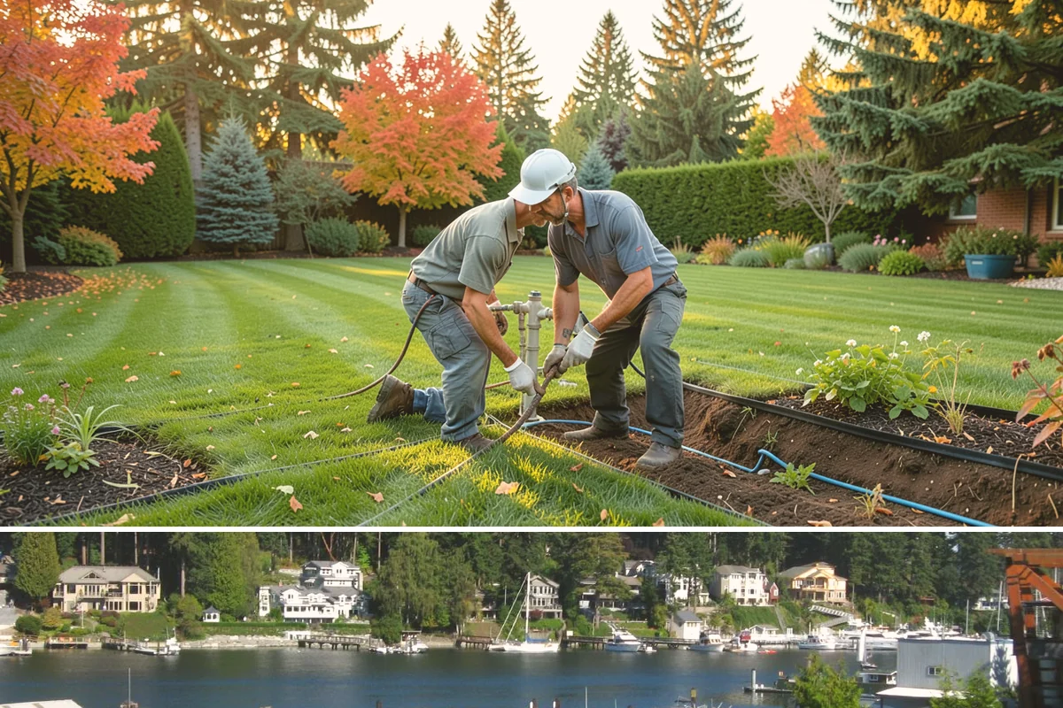 Swale Installation in Gig Harbor, Pierce County, WA - Best built in early fall or spring so plantings establish during the wet season and stabilize the channel before heavy flows.