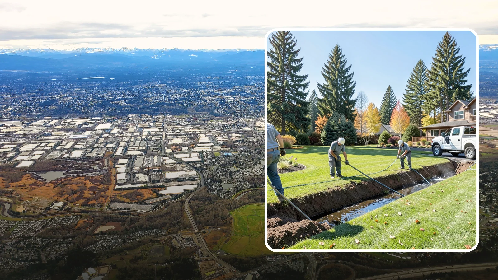 Swale Installation in Kent, King County, WA - We shape vegetated swales that channel and slow stormwater across your property while filtering runoff naturally.