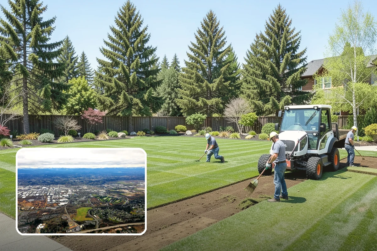 Swale Installation in Kent, King County, WA - Channels stormwater along a controlled path
