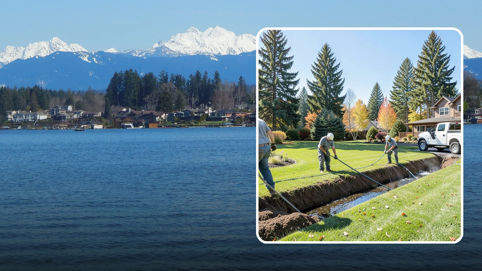 Swale Installation in Lake Stevens, Snohomish County, WA - We shape vegetated swales that channel and slow stormwater across your property while filtering runoff naturally.