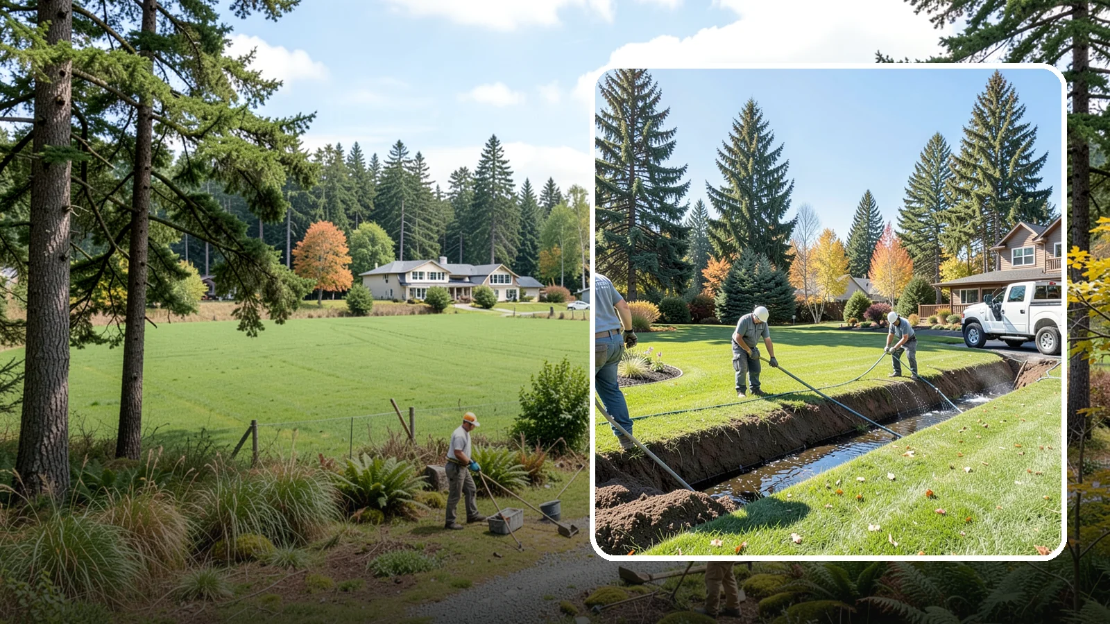 Swale Installation in Lyman, Skagit County, WA - We shape vegetated swales that channel and slow stormwater across your property while filtering runoff naturally.