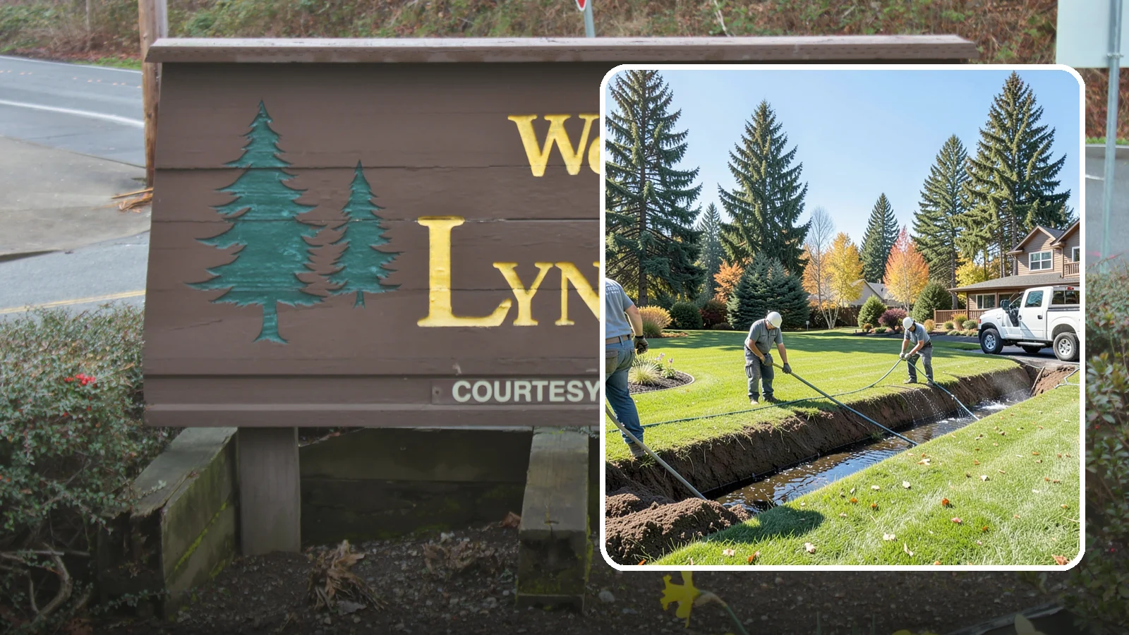 Swale Installation in Lynnwood, Snohomish County, WA - We shape vegetated swales that channel and slow stormwater across your property while filtering runoff naturally.