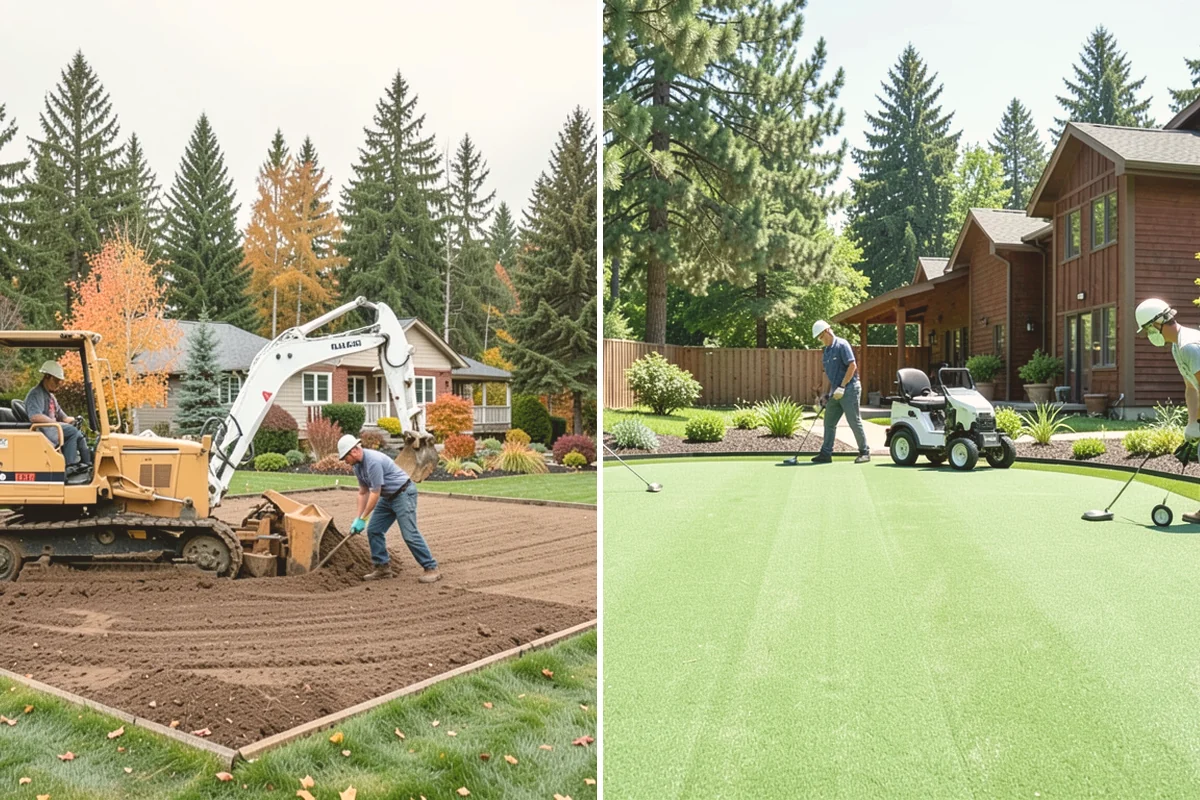Swale Installation in Lynnwood, Snohomish County, WA - Study site contours and plan the swale route