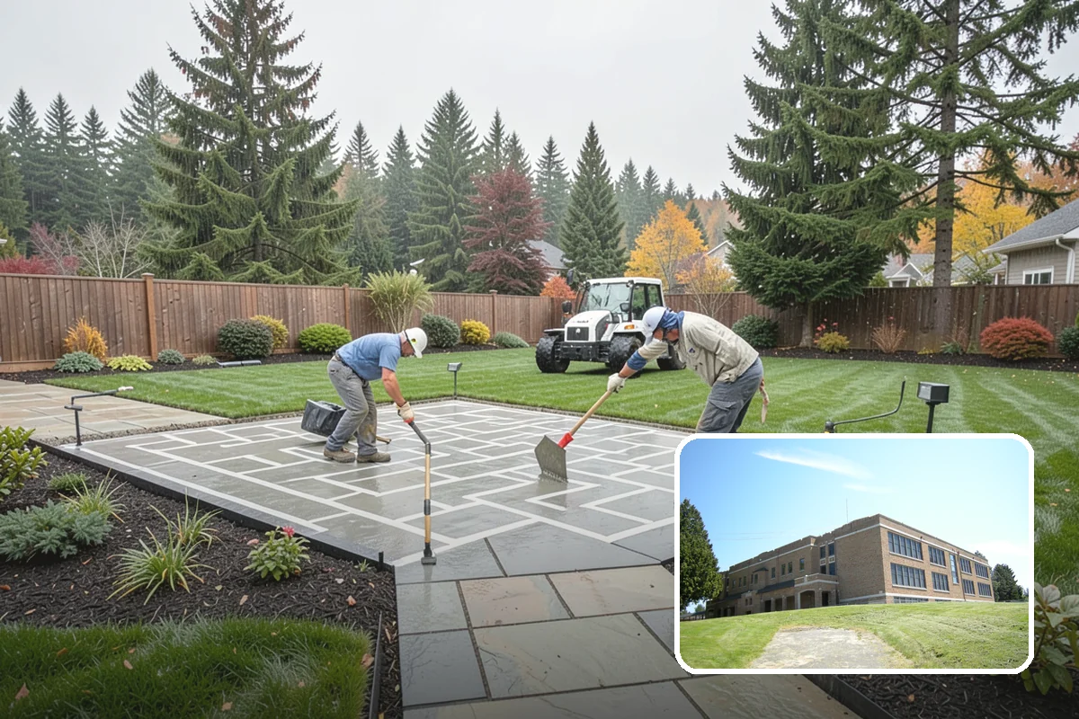 Swale Installation in Maple Valley, King County, WA - Channels stormwater along a controlled path