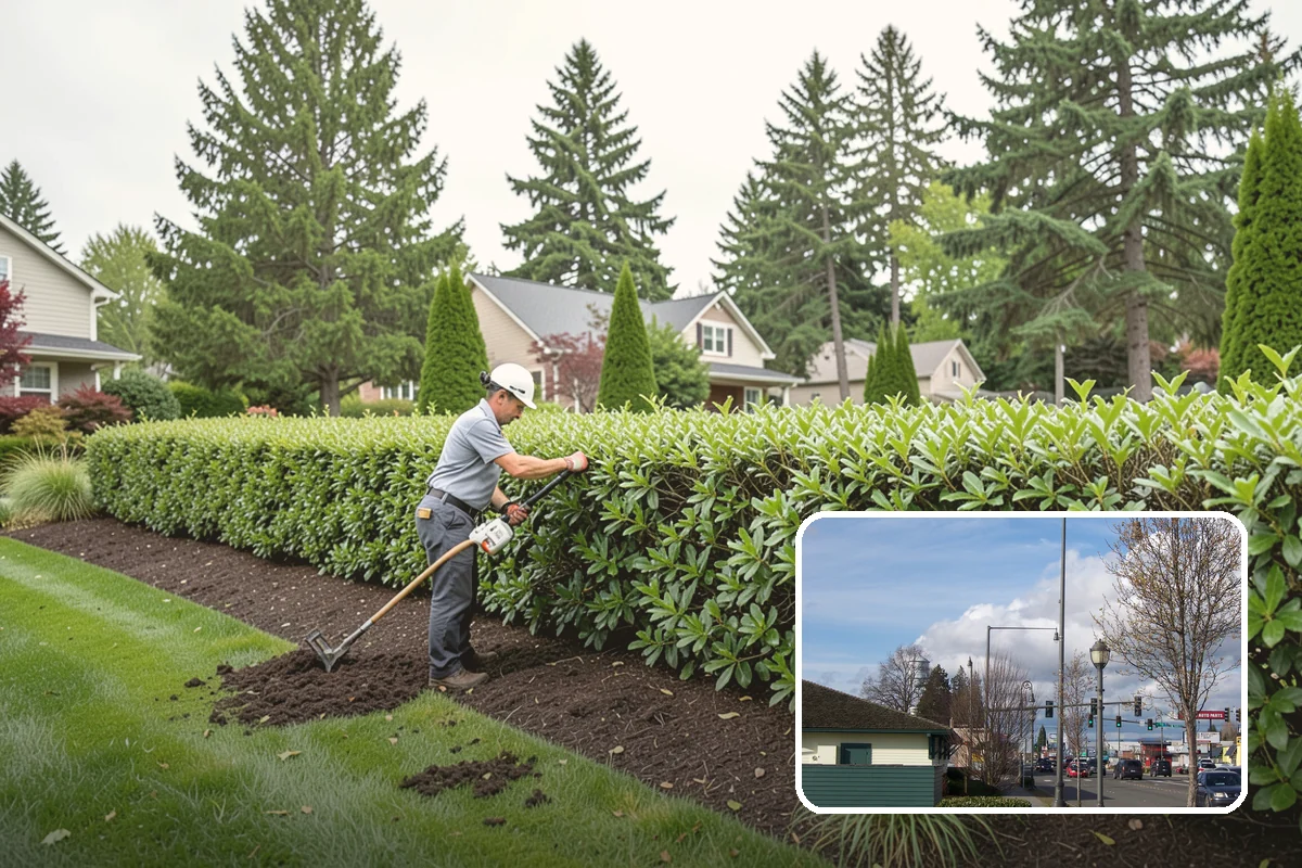 Swale Installation in Marysville, Snohomish County, WA - Channels stormwater along a controlled path