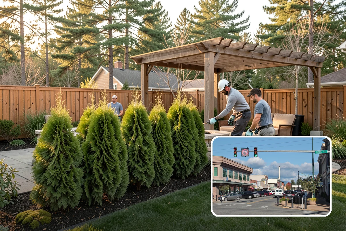 Swale Installation in Monroe, Snohomish County, WA - Channels stormwater along a controlled path