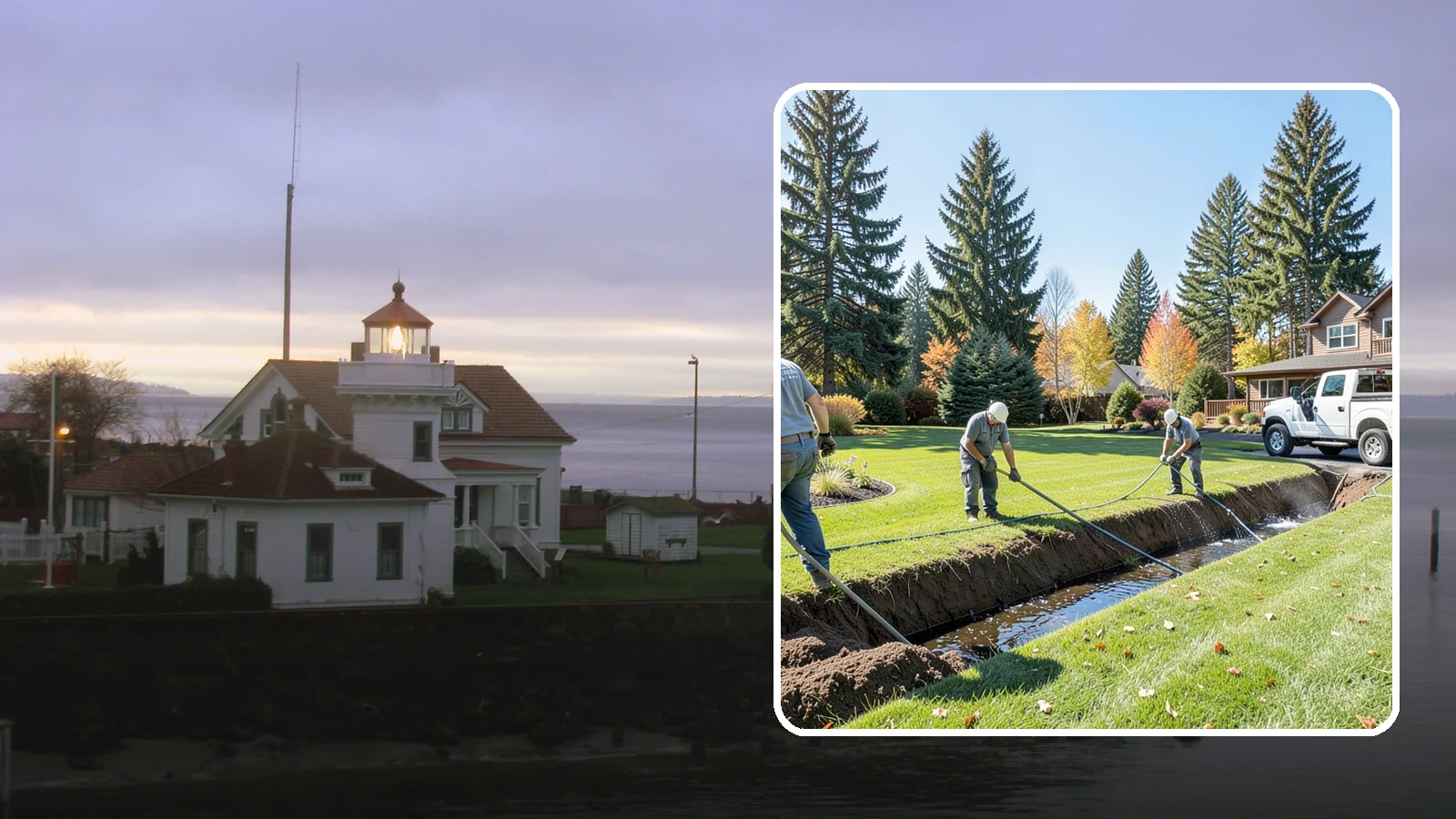 Swale Installation in Mukilteo, Snohomish County, WA - We shape vegetated swales that channel and slow stormwater across your property while filtering runoff naturally.