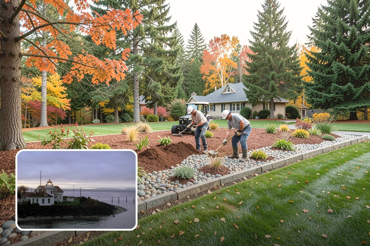 Swale Installation in Mukilteo, Snohomish County, WA - Channels stormwater along a controlled path
