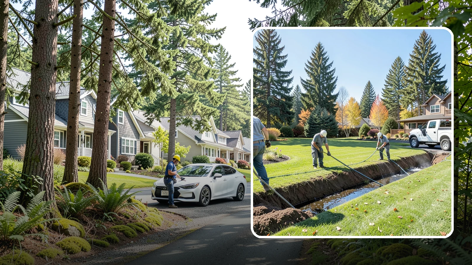 Swale Installation in Normandy Park, King County, WA - We shape vegetated swales that channel and slow stormwater across your property while filtering runoff naturally.