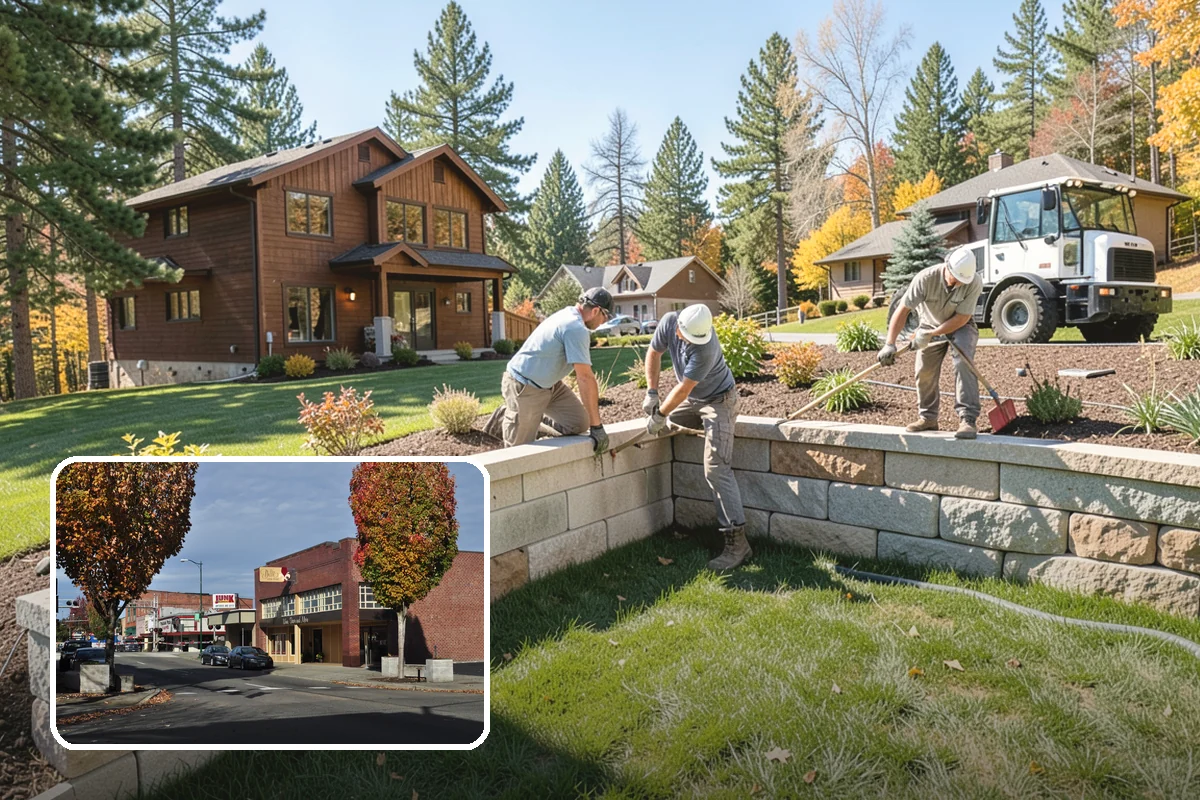 Swale Installation in Puyallup, Pierce County, WA - Channels stormwater along a controlled path
