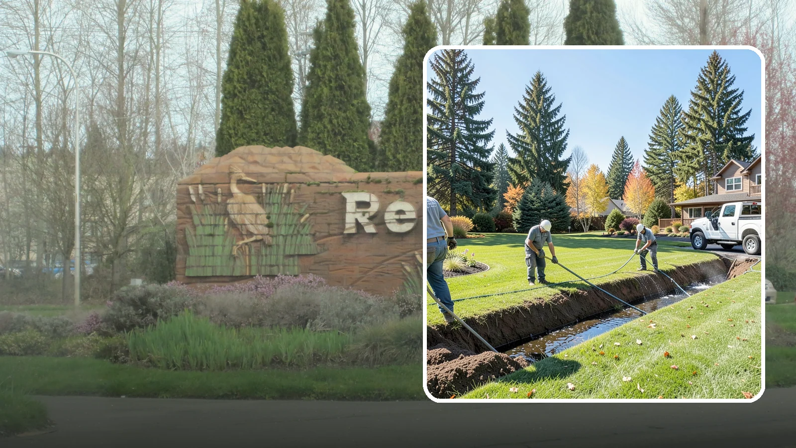 Swale Installation in Renton, King County, WA - We shape vegetated swales that channel and slow stormwater across your property while filtering runoff naturally.