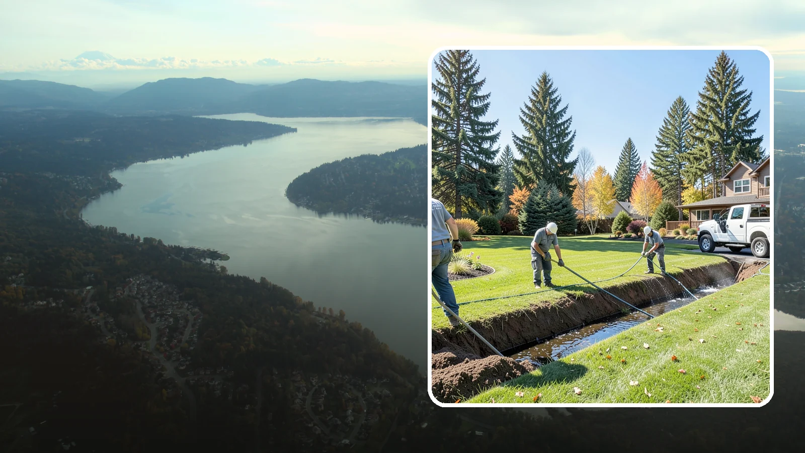 Swale Installation in Sammamish, King County, WA - We shape vegetated swales that channel and slow stormwater across your property while filtering runoff naturally.