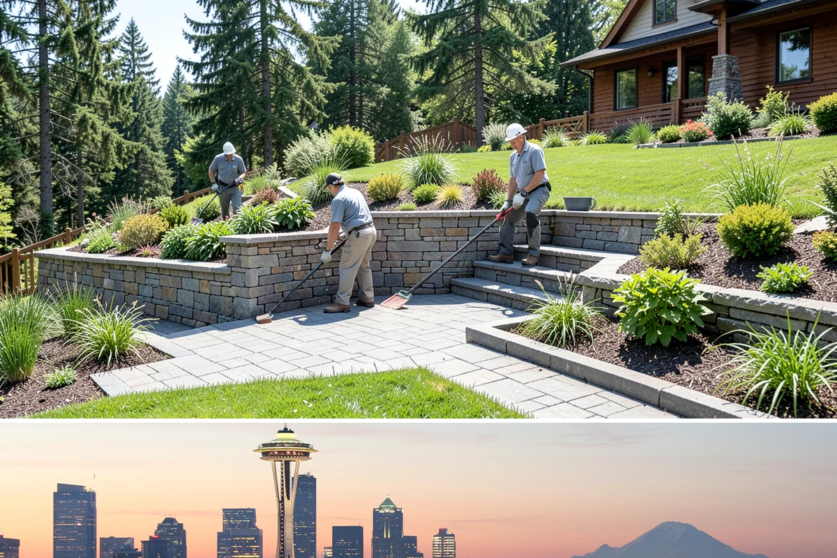 Swale Installation in Seattle, King County, WA - Best built in early fall or spring so plantings establish during the wet season and stabilize the channel before heavy flows.