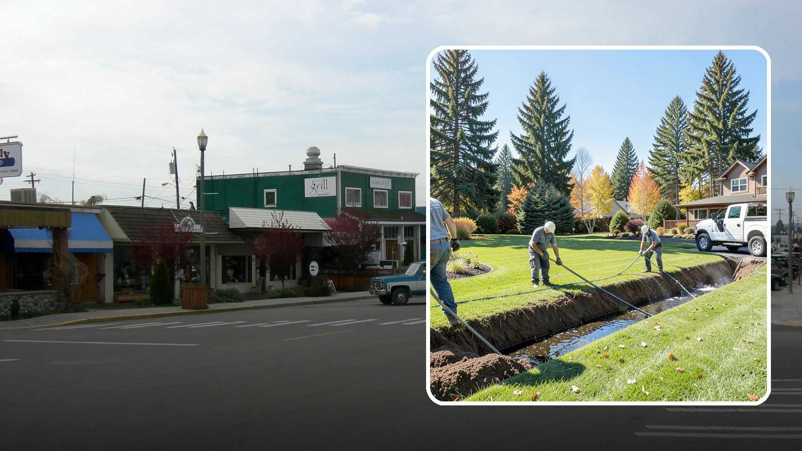 Swale Installation in Stanwood, Snohomish County, WA - We shape vegetated swales that channel and slow stormwater across your property while filtering runoff naturally.