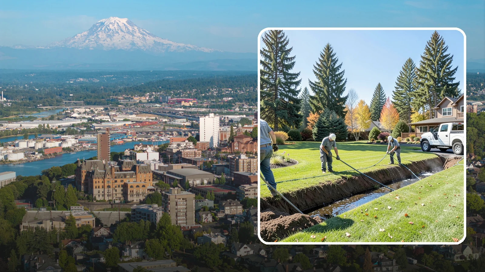 Swale Installation in Tacoma, Pierce County, WA - We shape vegetated swales that channel and slow stormwater across your property while filtering runoff naturally.