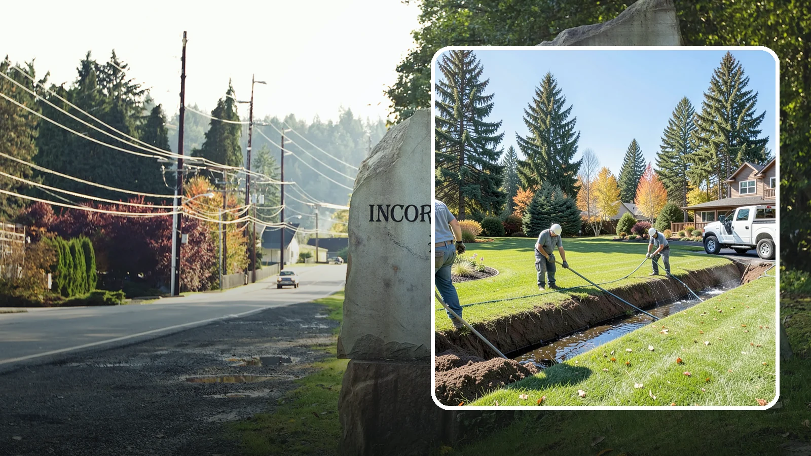 Swale Installation in Wilkeson, Pierce County, WA - We shape vegetated swales that channel and slow stormwater across your property while filtering runoff naturally.