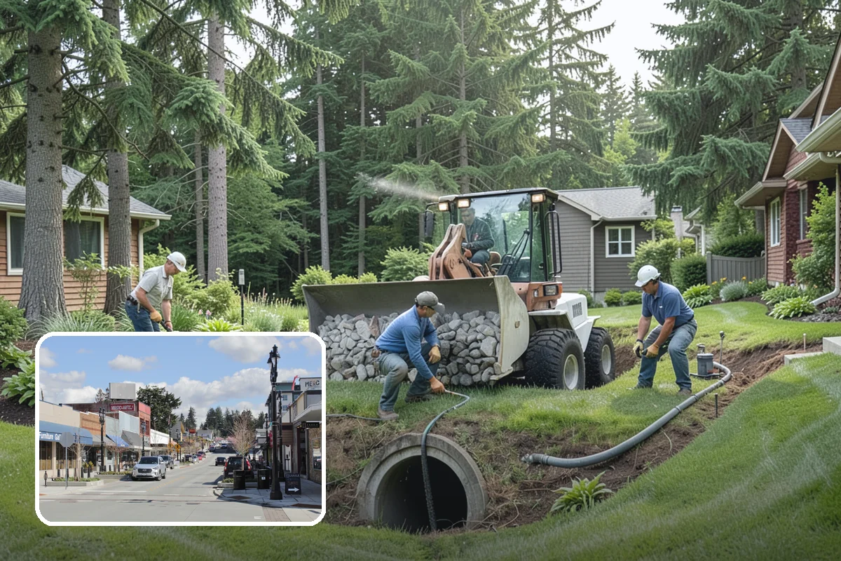 Terracing in Bothell, King County, WA - Turns steep slopes into usable tiers