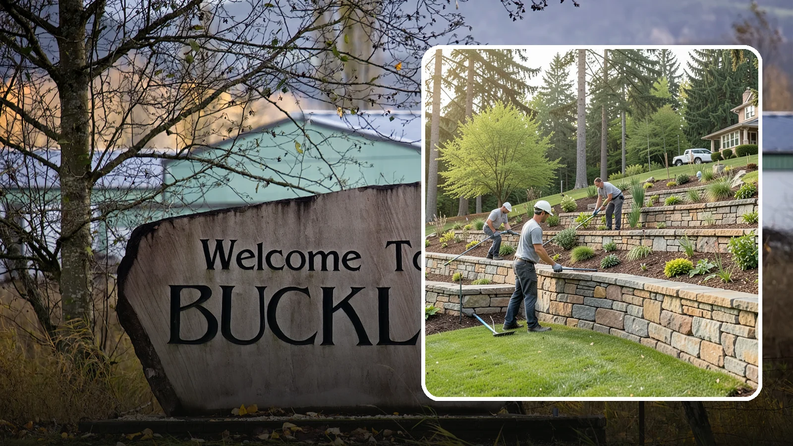 Terracing in Buckley, Pierce County, WA - Terraced landscaping that transforms steep, unusable slopes into level, plantable, usable tiers.