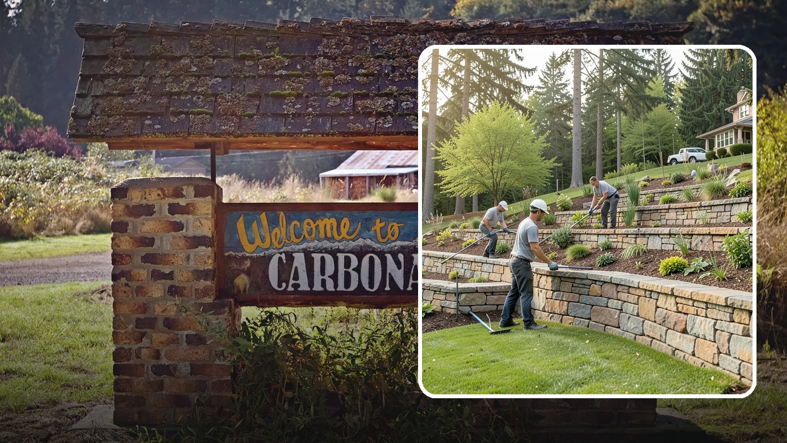 Terracing in Carbonado, Pierce County, WA - Terraced landscaping that transforms steep, unusable slopes into level, plantable, usable tiers.