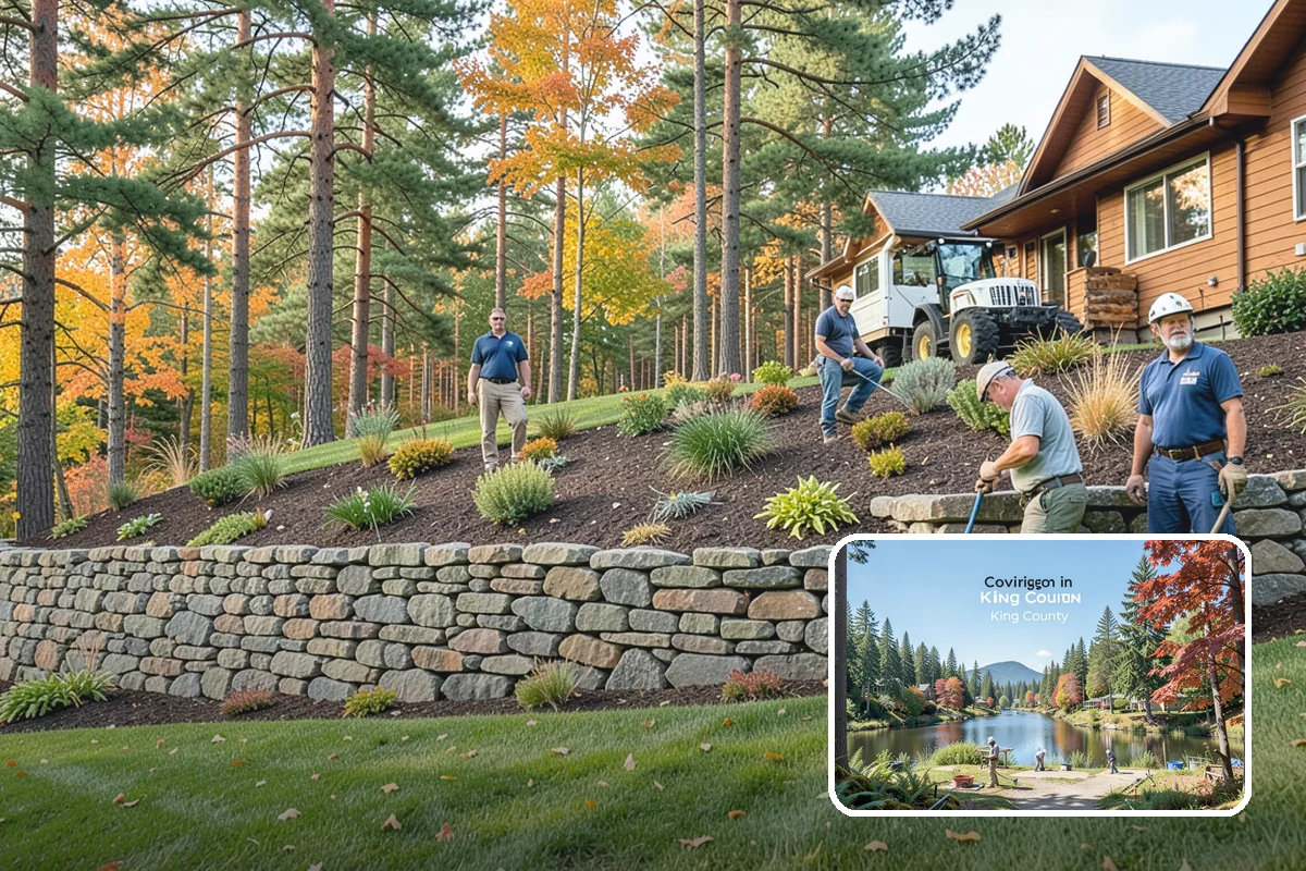 Terracing in Covington, King County, WA - Turns steep slopes into usable tiers
