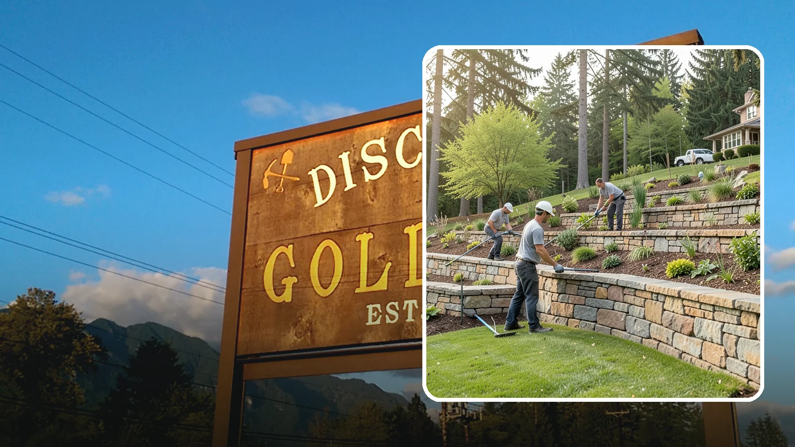 Terracing in Gold Bar, Snohomish County, WA - Terraced landscaping that transforms steep, unusable slopes into level, plantable, usable tiers.