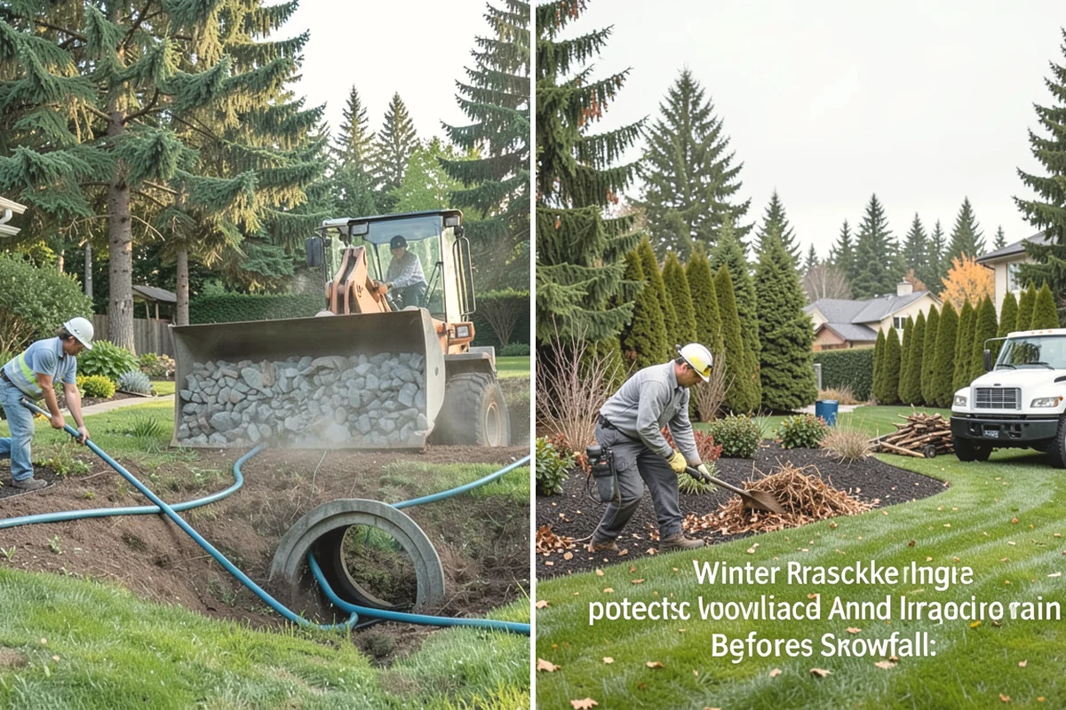 Timber Retaining Wall in Anacortes, Skagit County, WA - Excavate and level the base trench