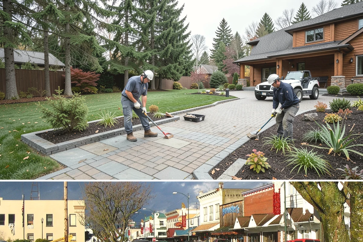 Timber Retaining Wall in Arlington, Snohomish County, WA - Best built in the drier months of late spring through early fall so timbers seat well and backfill compacts in Puget Sound soils.