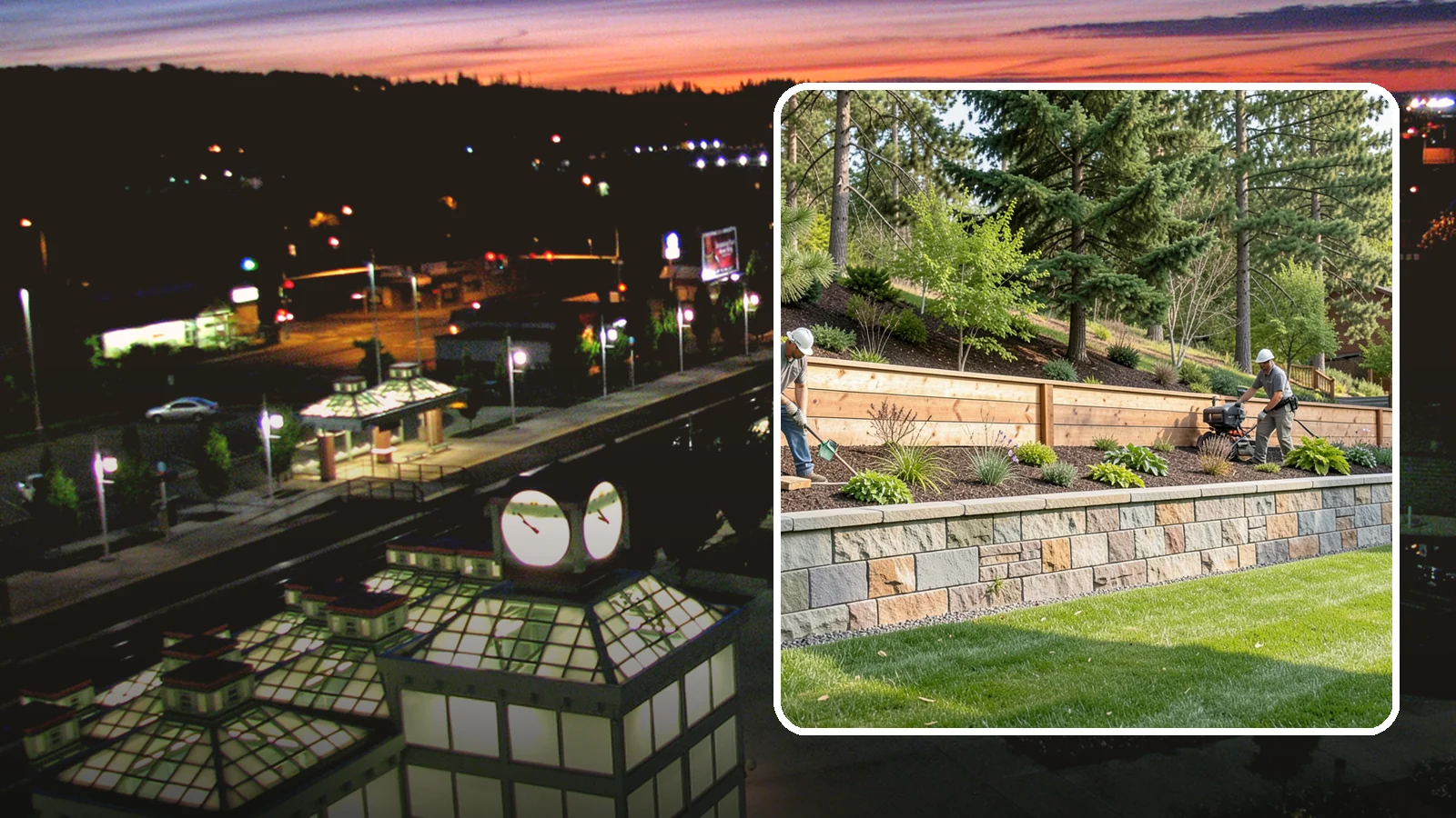 Timber Retaining Wall in Auburn, King County, WA - A warm, budget-friendly wall built from pressure-treated timbers, well suited to short and mid-height slopes in Northwest yards.