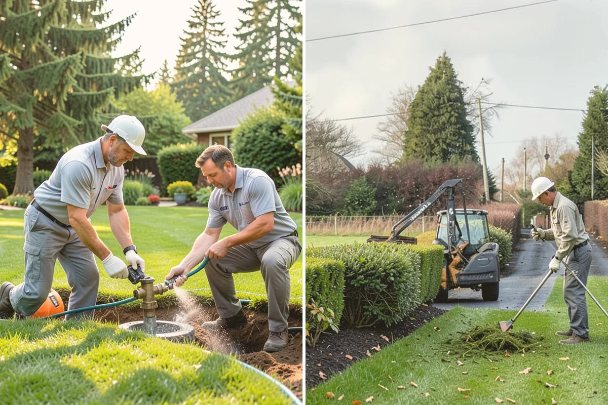 Timber Retaining Wall in Bellevue, King County, WA - Excavate and level the base trench