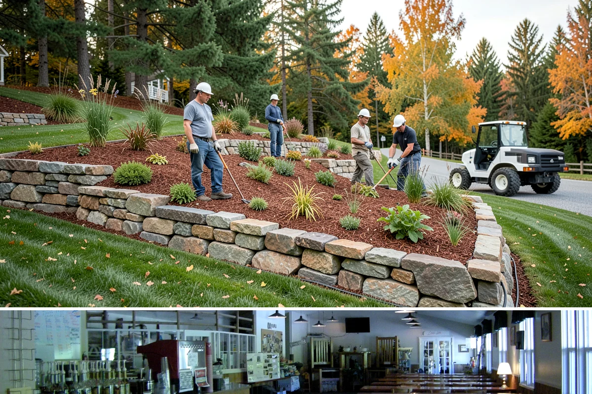 Timber Retaining Wall in Black Diamond, King County, WA - Best built in the drier months of late spring through early fall so timbers seat well and backfill compacts in Puget Sound soils.